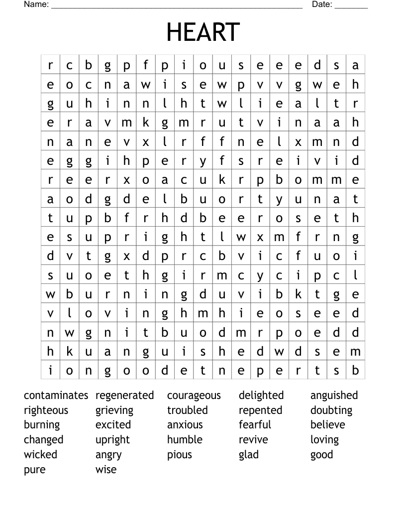 HEART Word Search