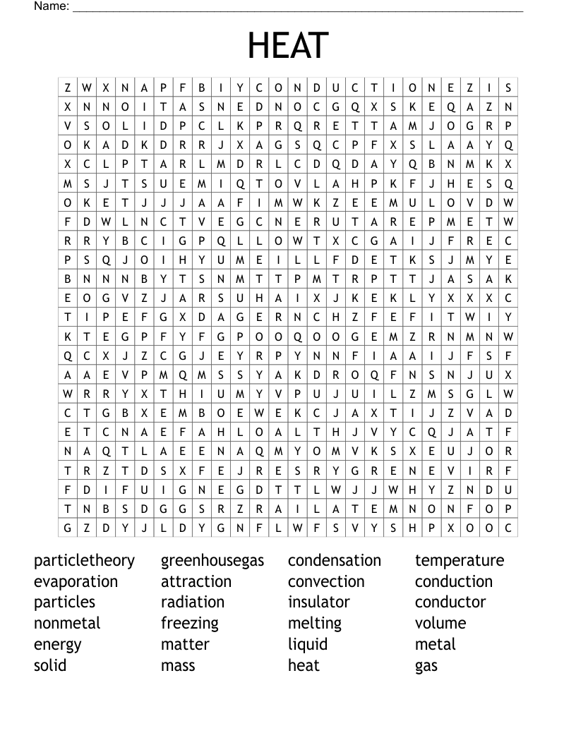HEAT Word Search