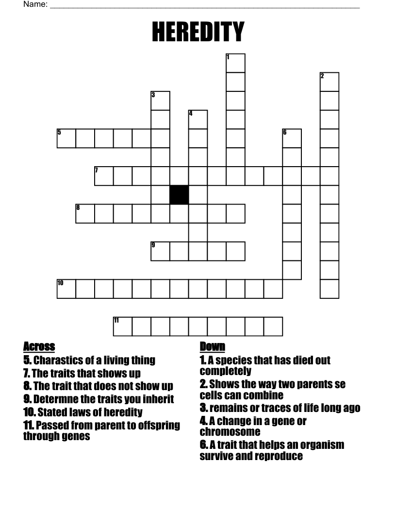 HEREDITY Crossword