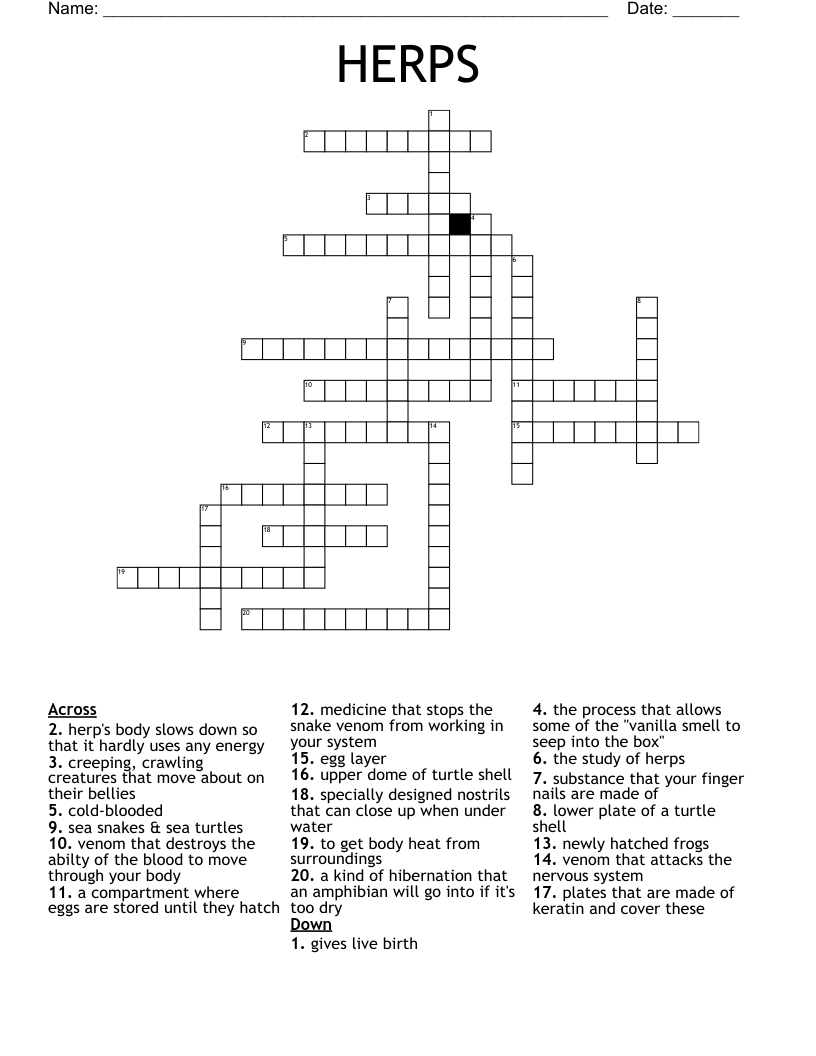 HERPS Crossword