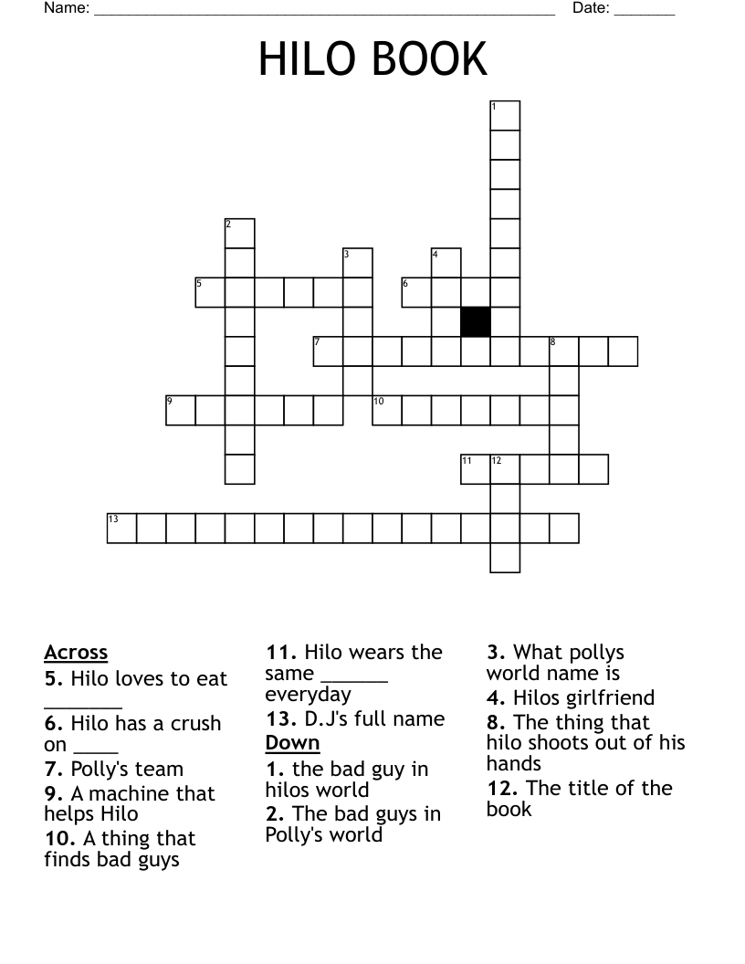 HILO BOOK Crossword