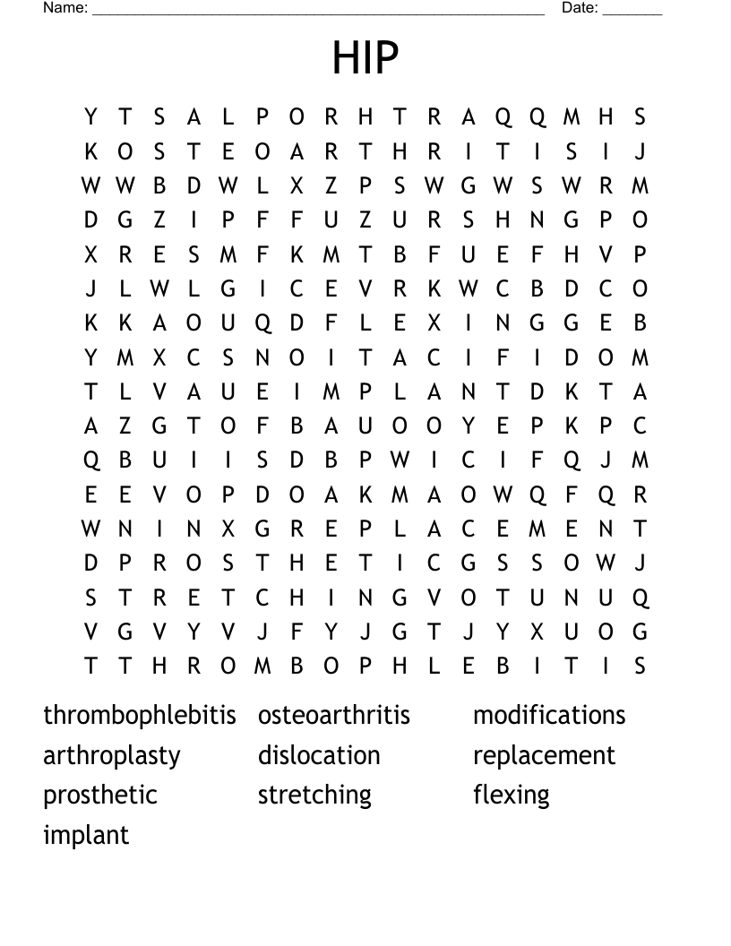 HIP Word Search