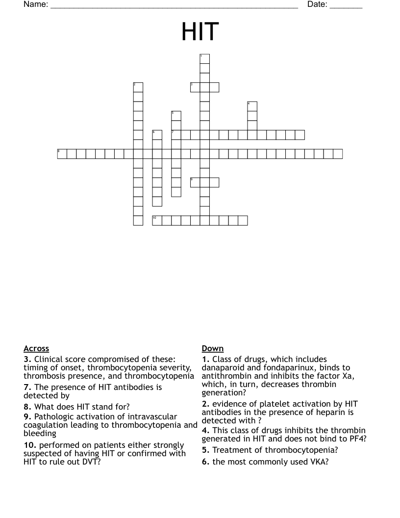 HIT Crossword