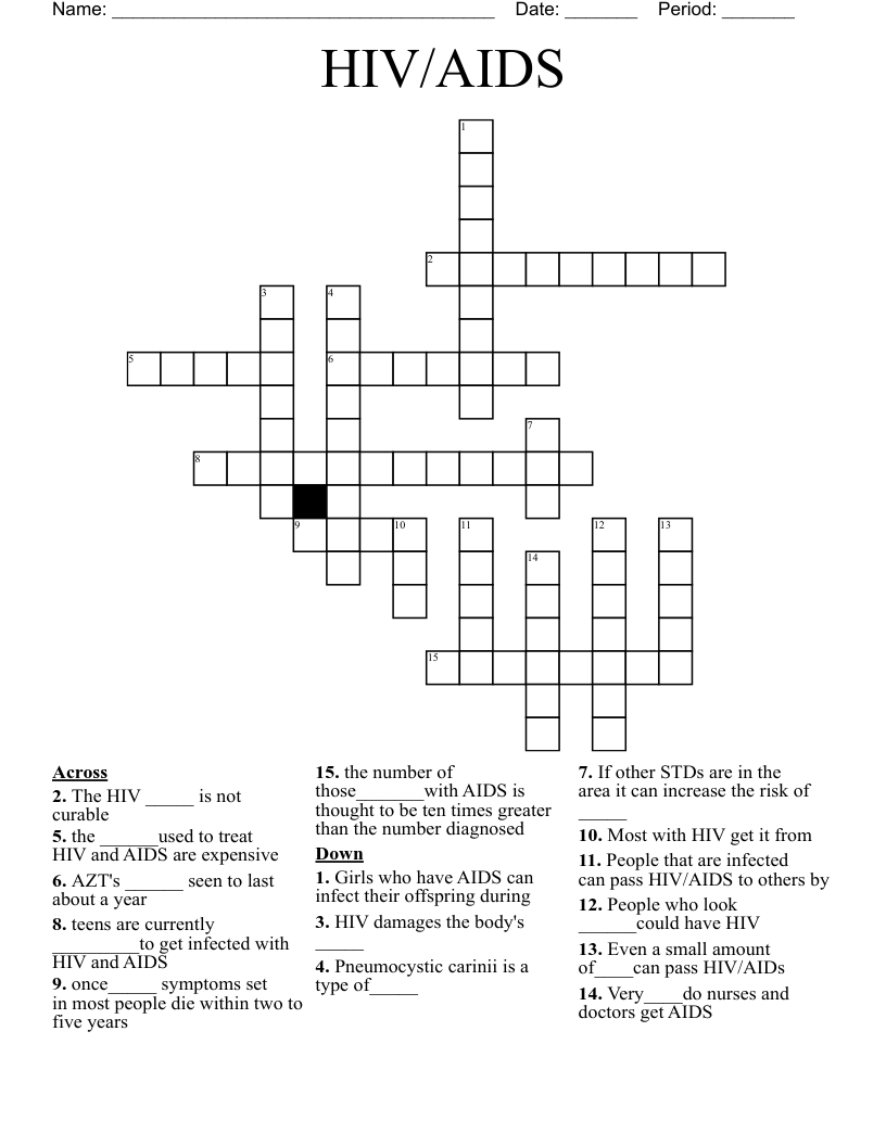 HIV/AIDS Crossword