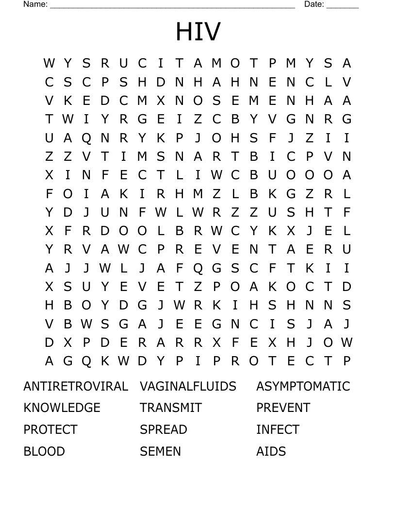 HIV Word Search
