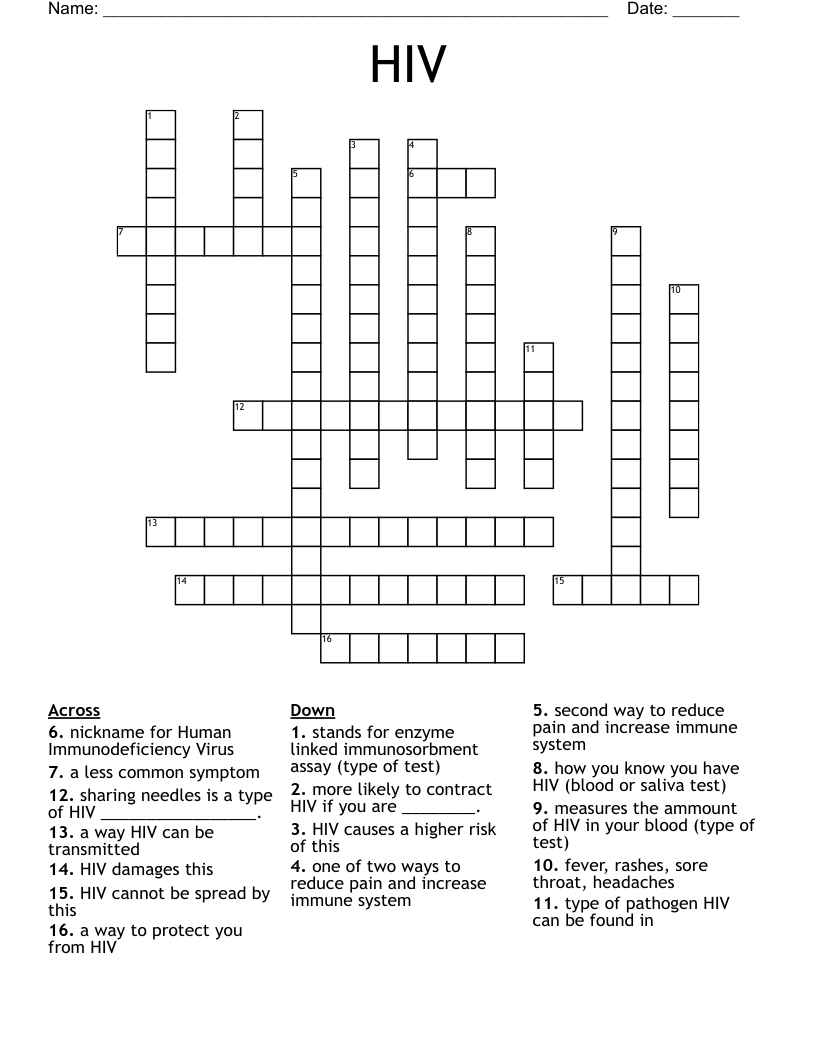HIV Crossword