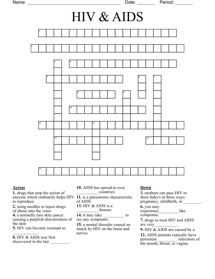 HIV & AIDS Crossword