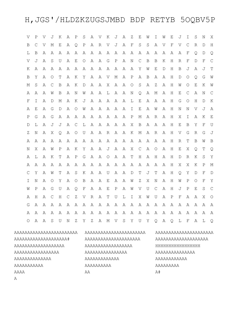H,JGS'/HLDZKZUGSJMBD BDP RETYB 5OQBV5P Word Search