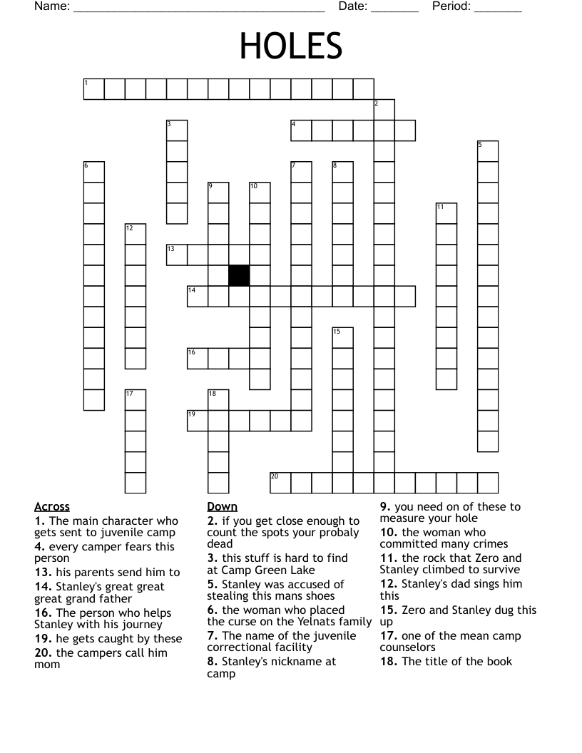 HOLES Crossword