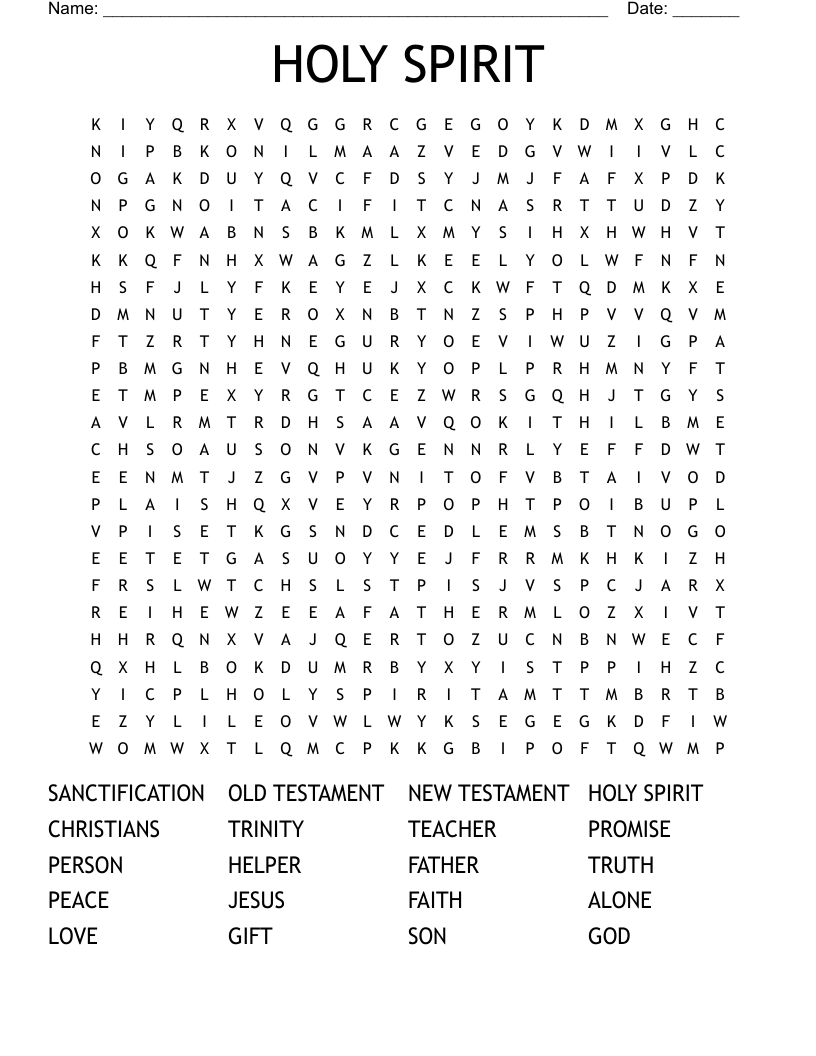 HOLY SPIRIT Word Search