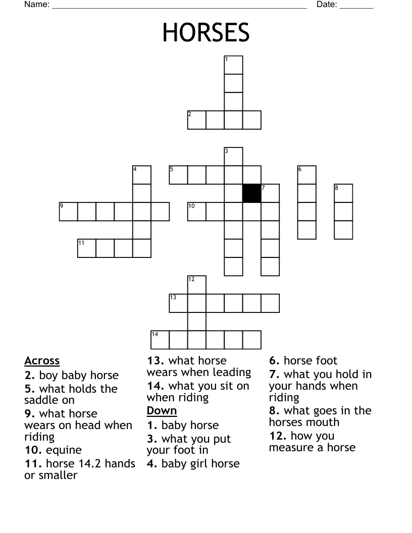 HORSES Crossword