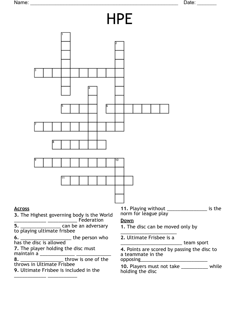 HPE Crossword