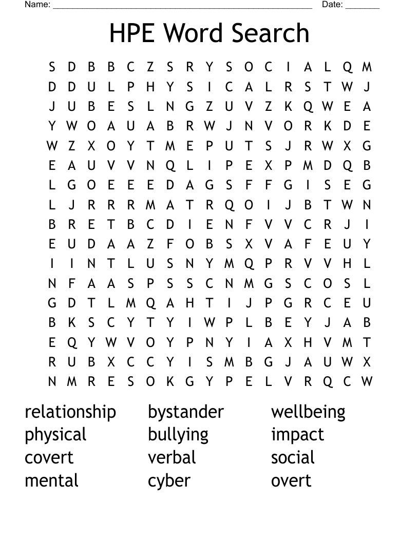 HPE Word Search 