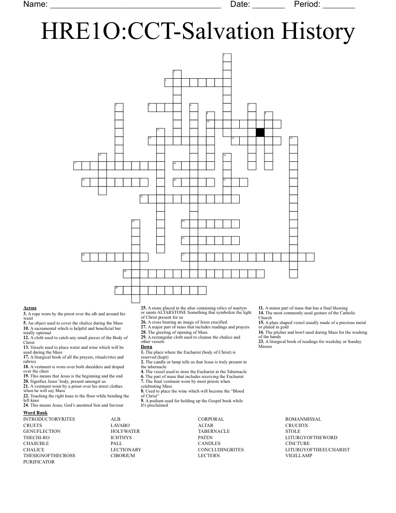 HRE1O:CCT-Salvation History Crossword