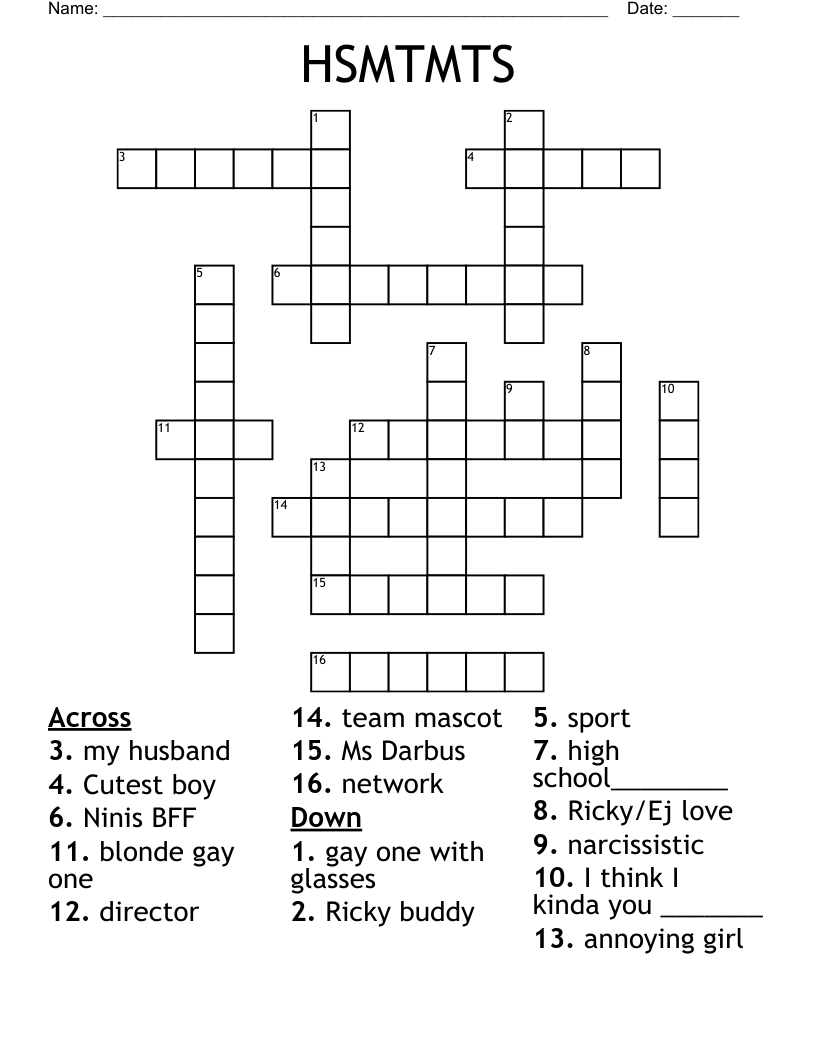 HSMTMTS Crossword