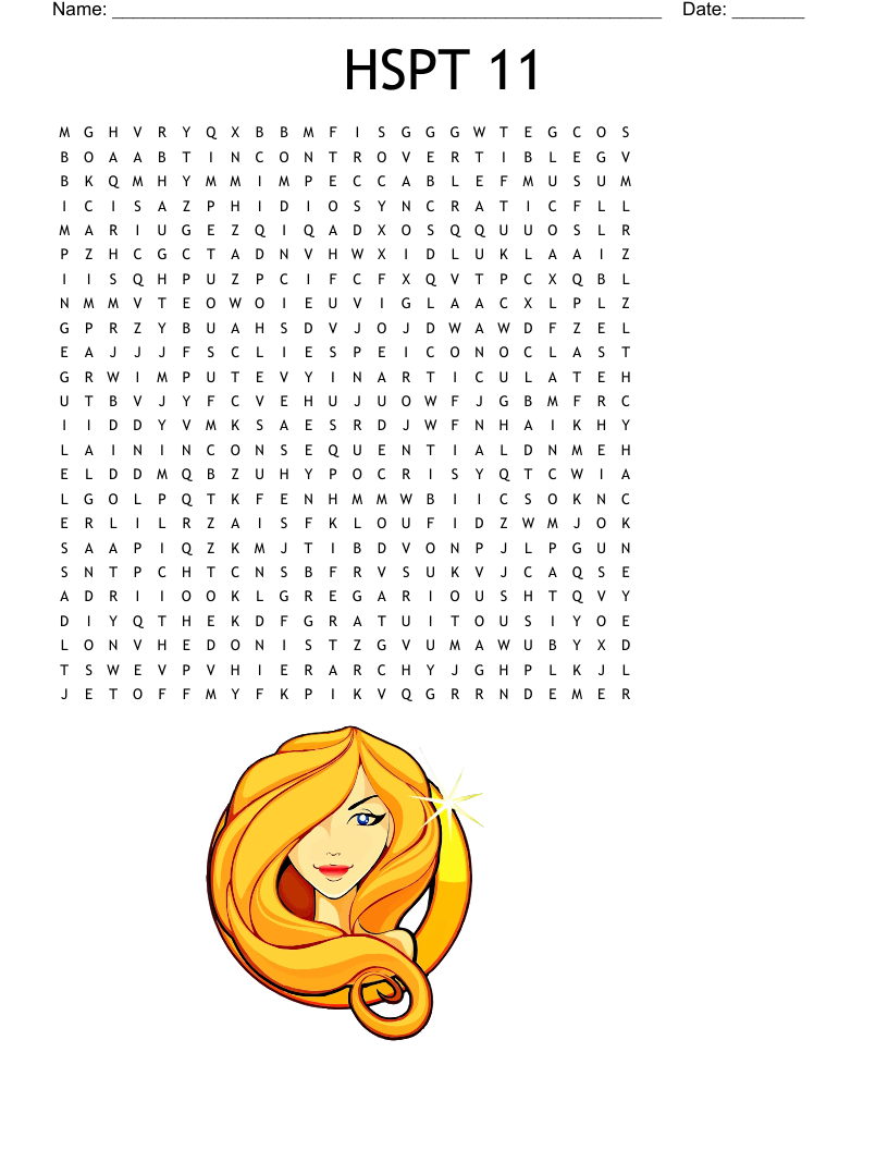 HSPT 11 Word Search