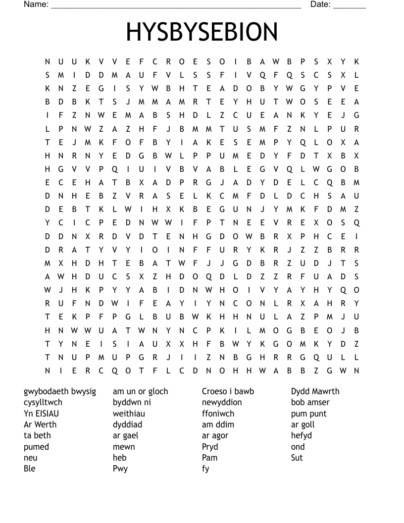 HYSBYSEBION Word Search