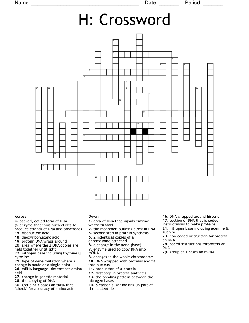 H: Crossword