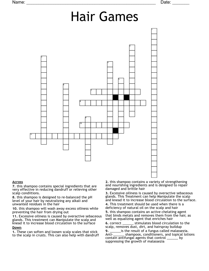 Hair Games Crossword