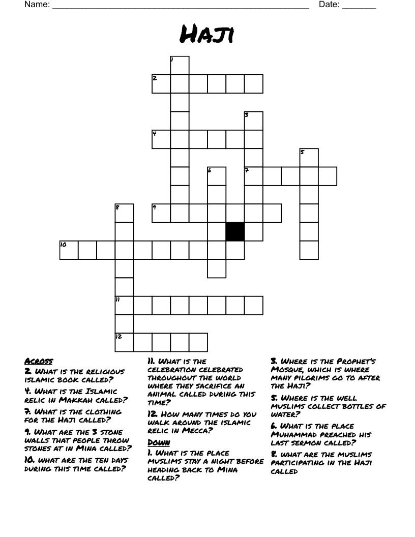 Haji Crossword