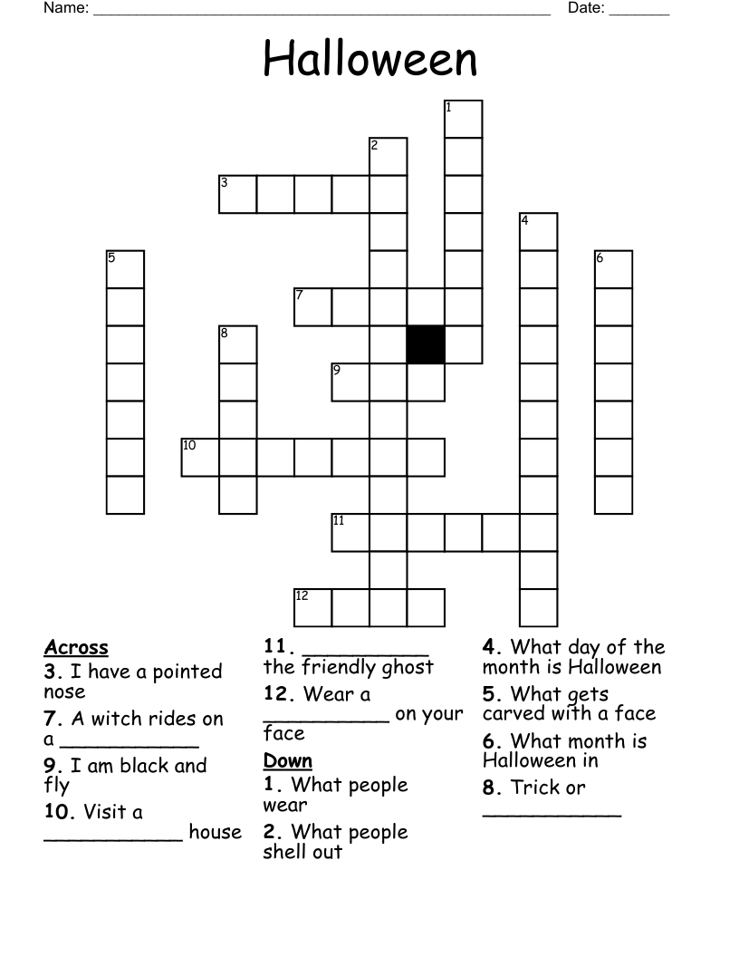 Halloween Crossword