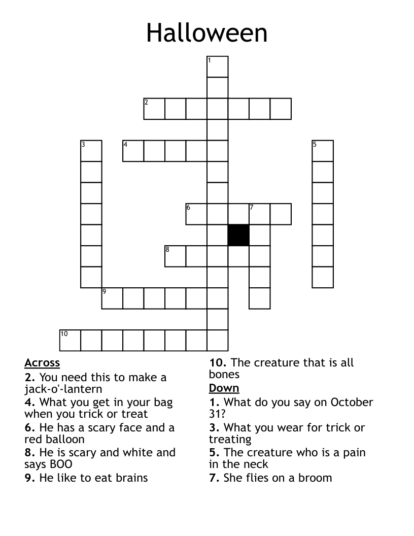 Halloween Crossword