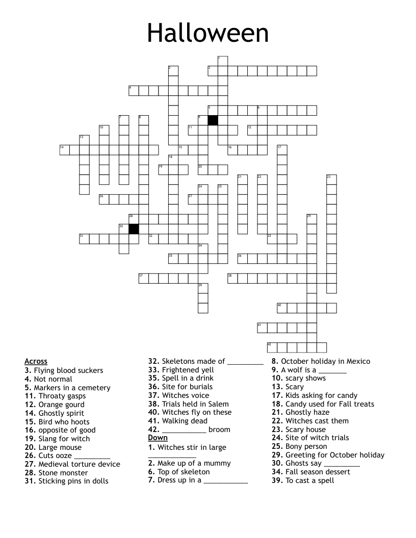 Halloween Crossword