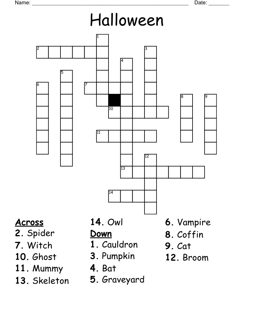Halloween Crossword