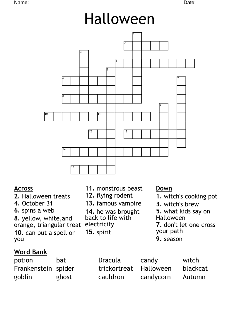 Halloween Crossword