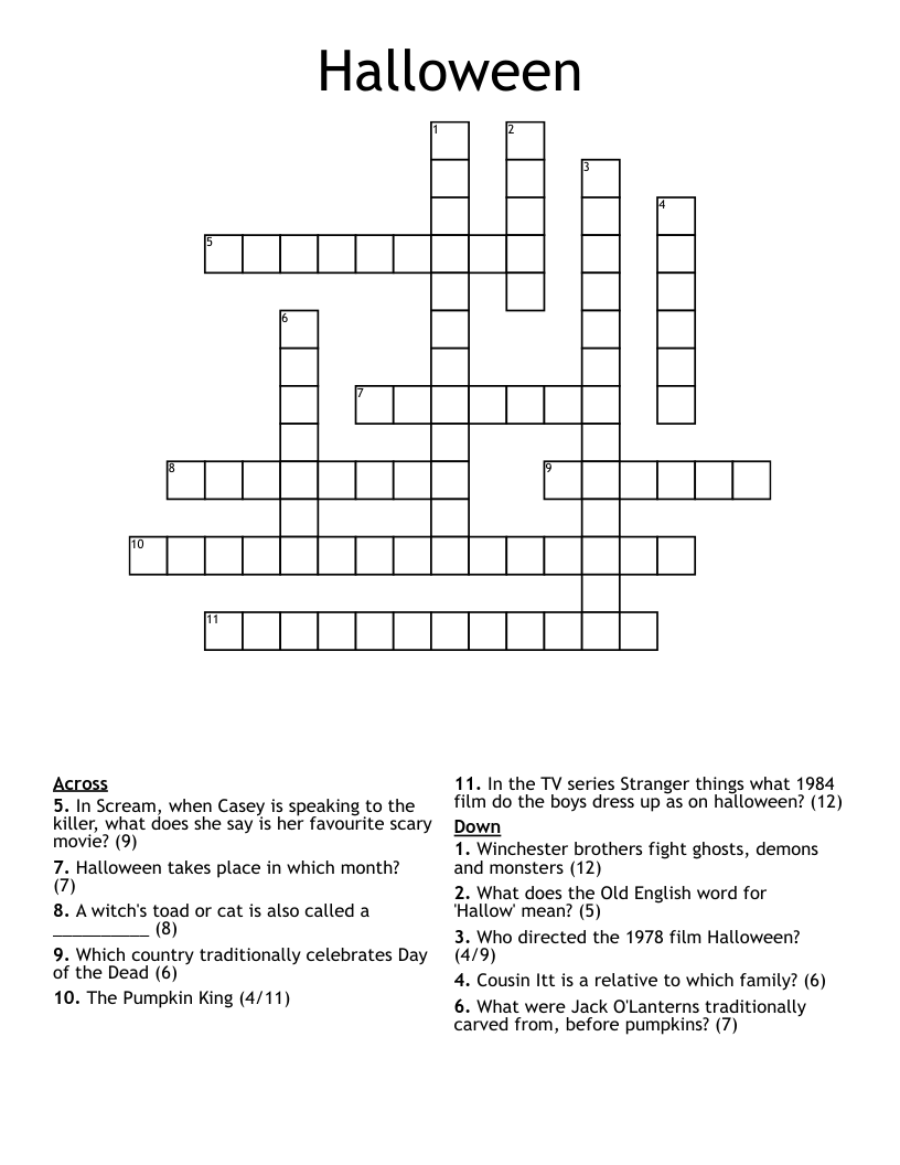 Halloween Crossword