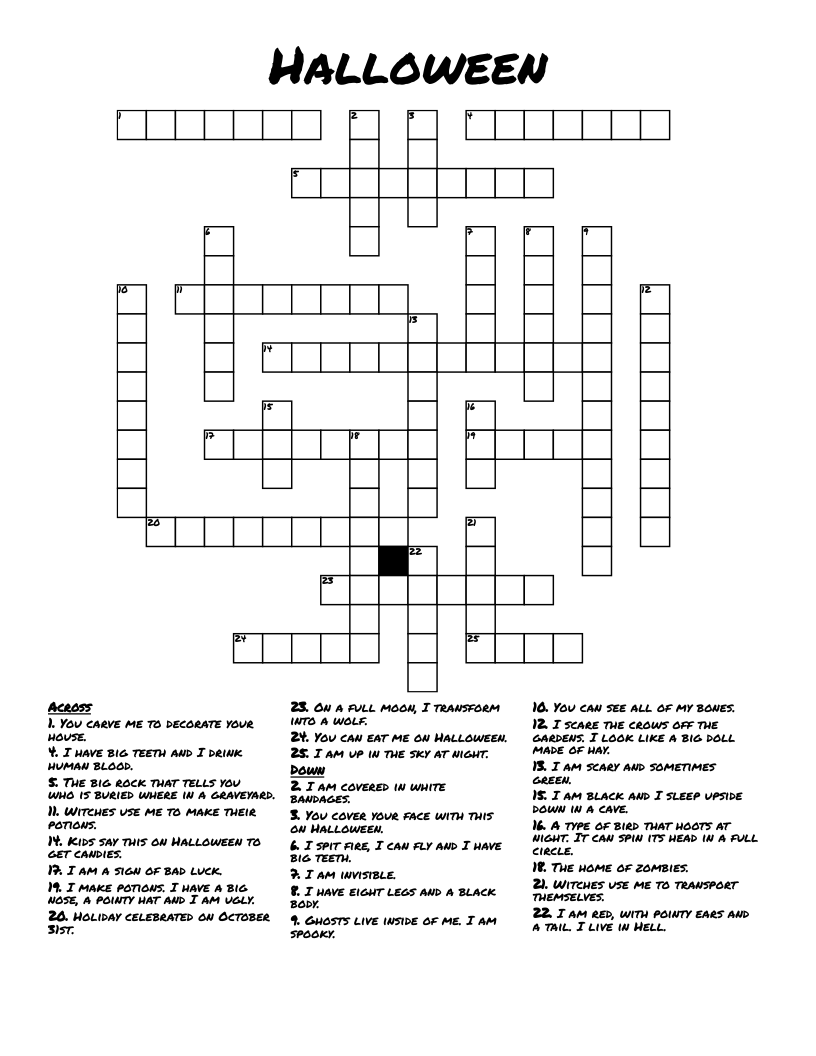 Halloween Crossword