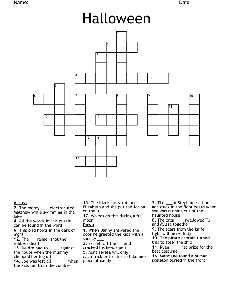 Halloween Crossword