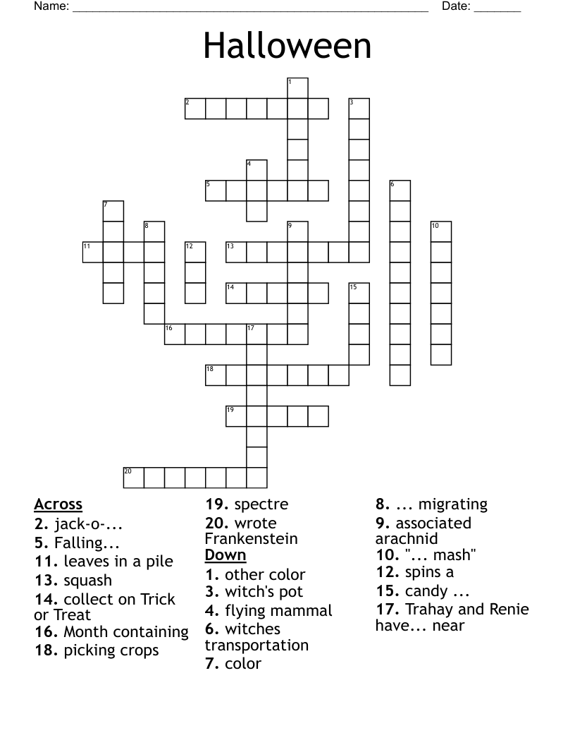 Halloween Crossword