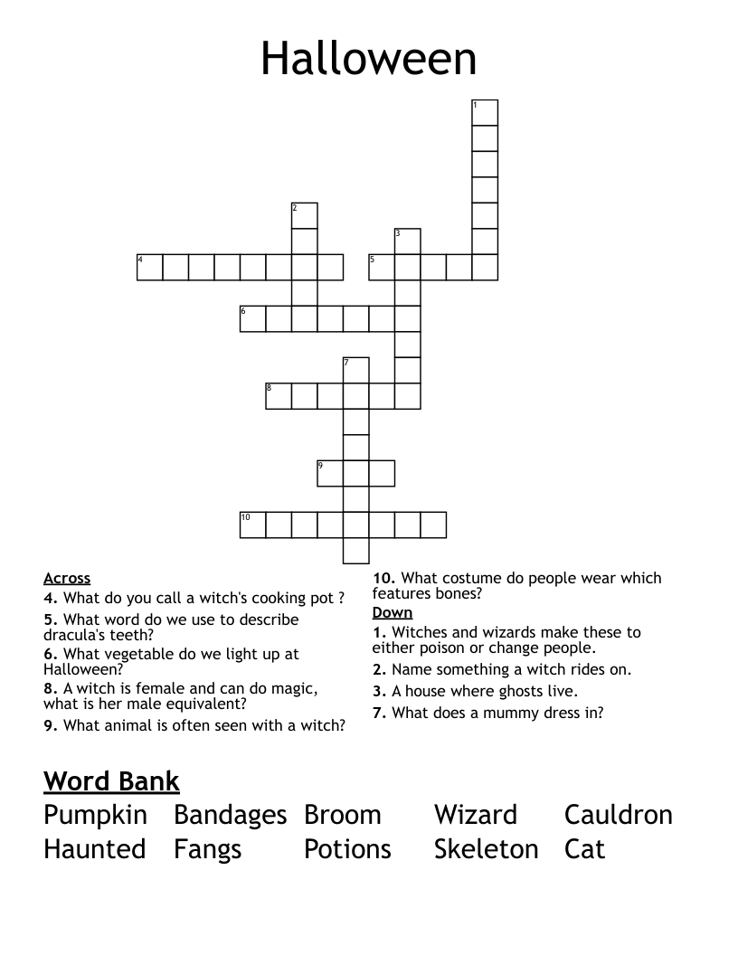 Halloween Crossword