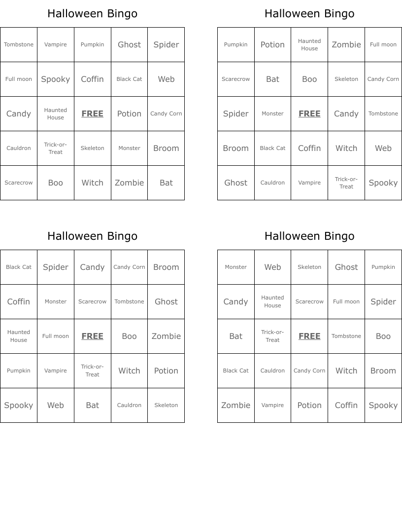Halloween Bingo