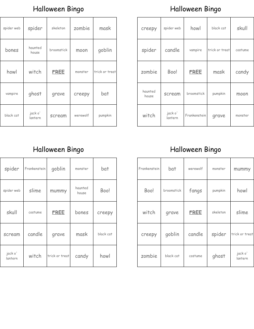 Halloween Bingo