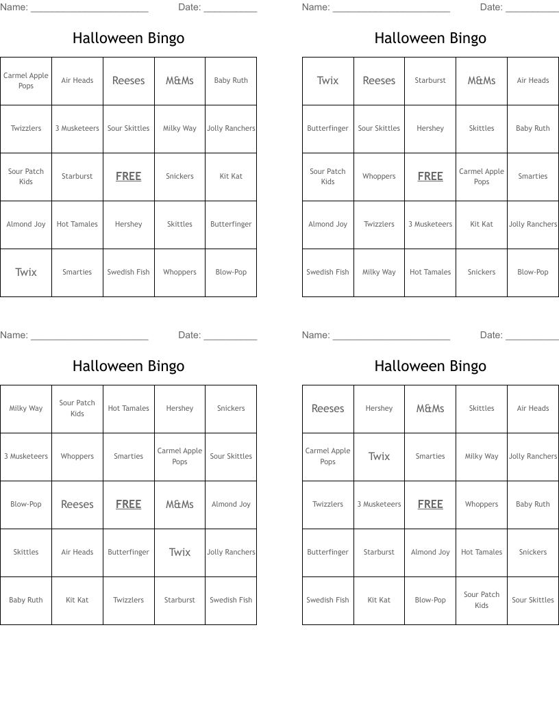 Halloween Bingo