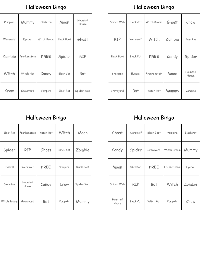 Halloween Bingo