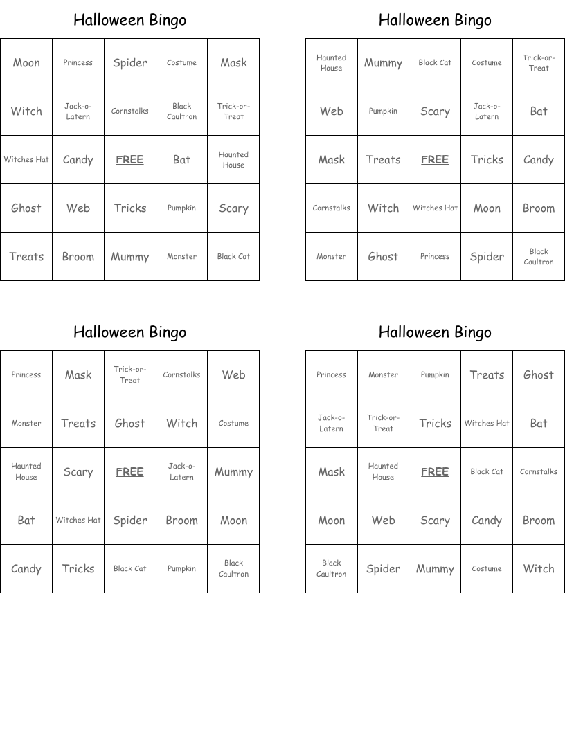 Halloween Bingo