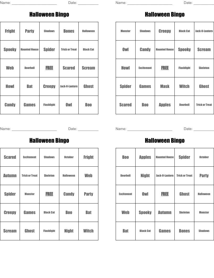 Halloween Bingo