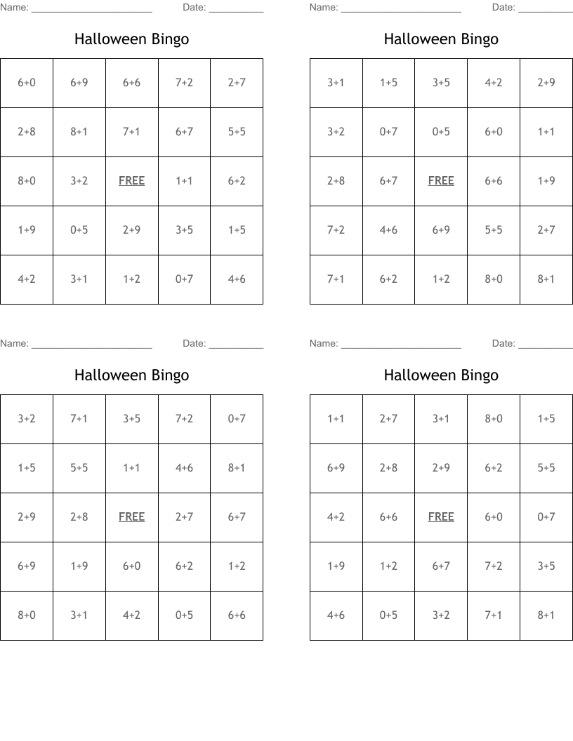 Halloween Bingo