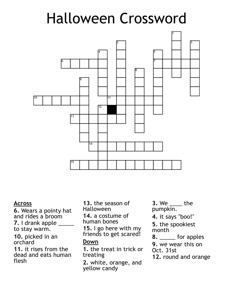 Halloween Crossword