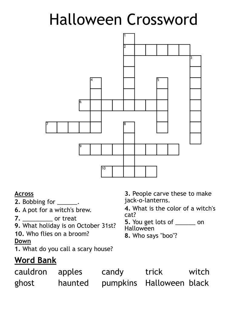 Halloween Crossword