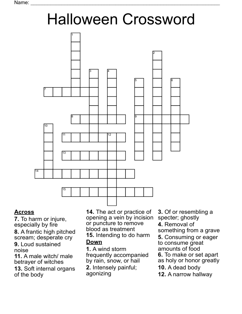 Halloween Crossword