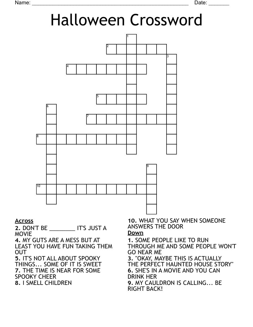 Halloween Crossword