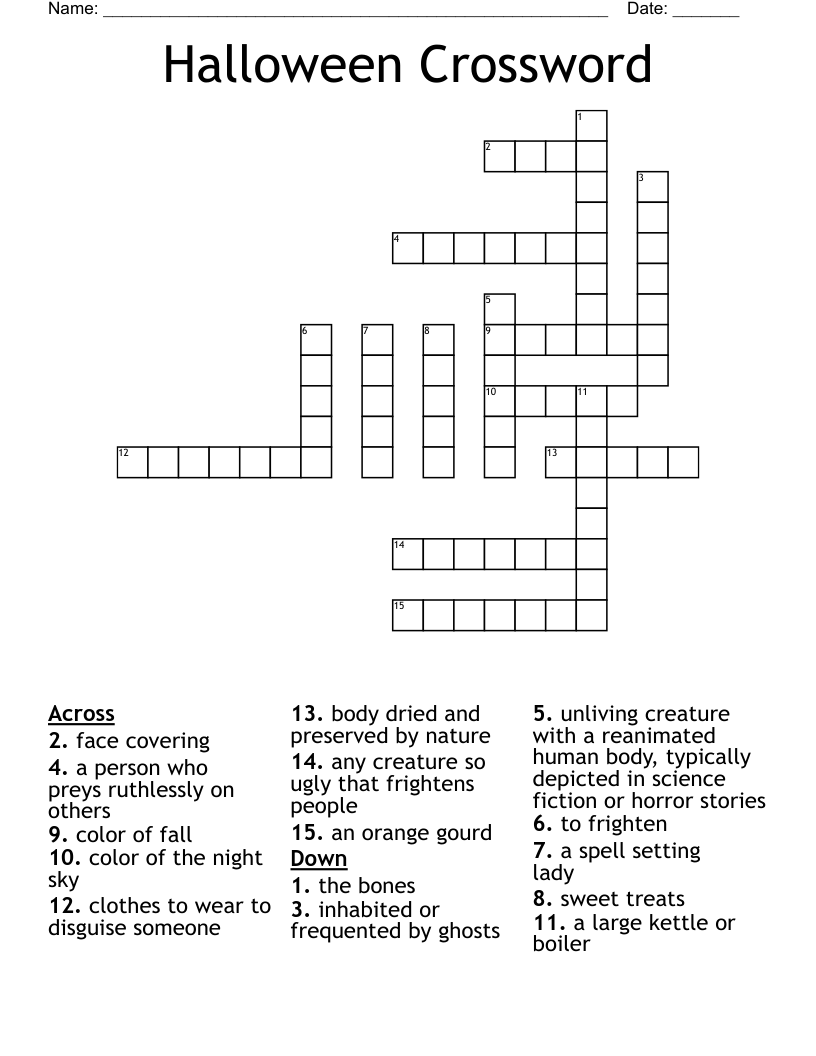 Halloween Crossword