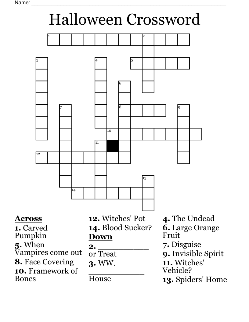 Halloween Crossword
