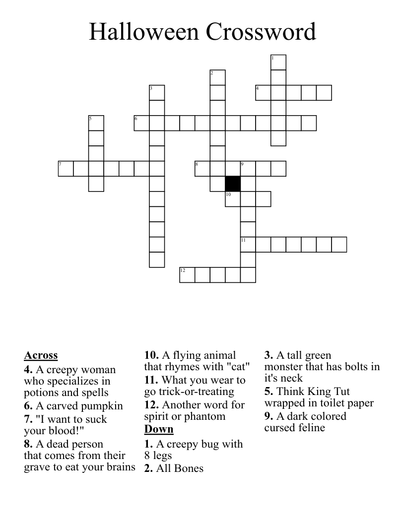 Halloween Crossword