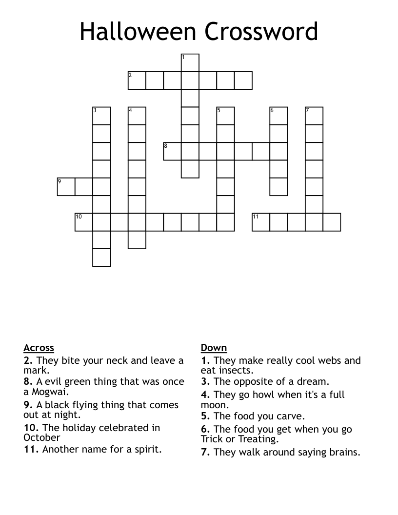 Halloween Crossword