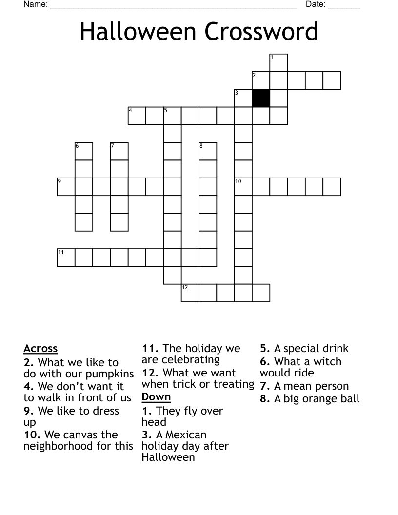 Halloween Crossword